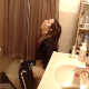 Some guy starts video-recording his girlfriend sitting on a toilet with visible stomach cramps. We could not hear any pooping sounds, but they might be there with the volume turned all the way up.